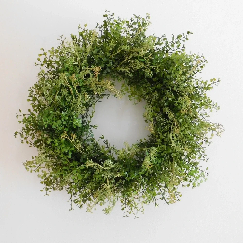 Year Round Greenery Wreath with‎ Willow Branches Spring Wreath Mossy